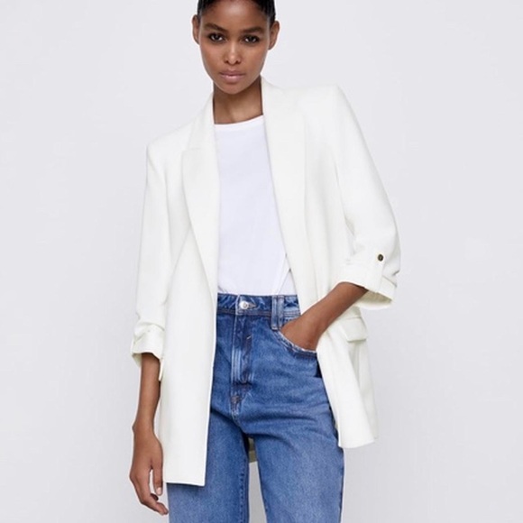 zara rolled up blazer blogger fav - Picture 1 of 10